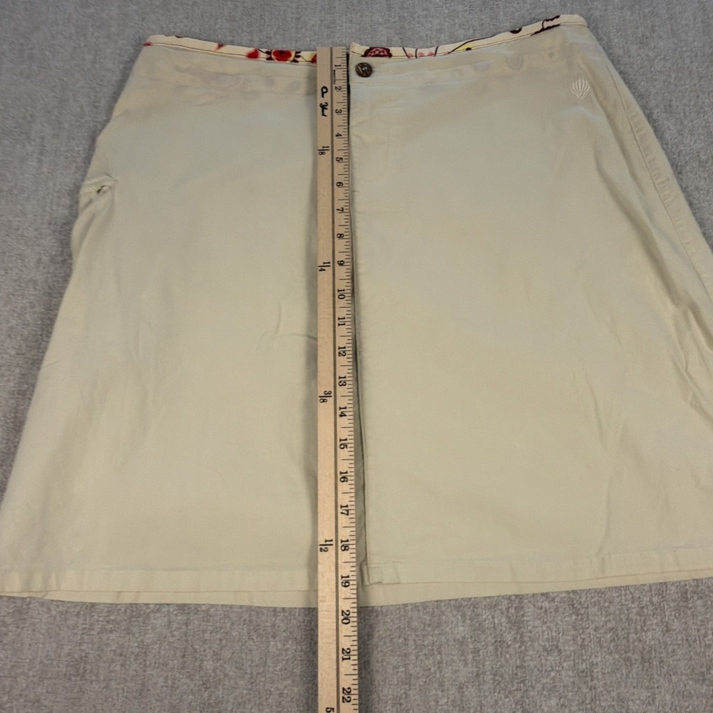 Vintage Y2K Patagonia Water Girl Organic Cotton Utility Skirt Khaki Womens 12 - Picture 9 of 11